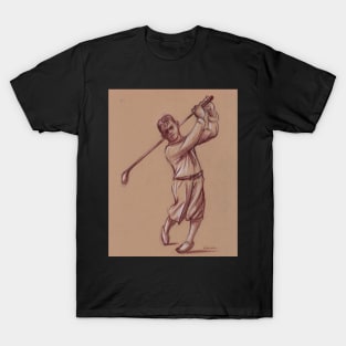 Bobby Jones - Pencil drawing of the Legendary Golfer T-Shirt